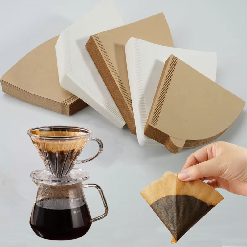 Coffee Equipment Cleaner - 100pcs Coffee Filter Paper Disposable Natural