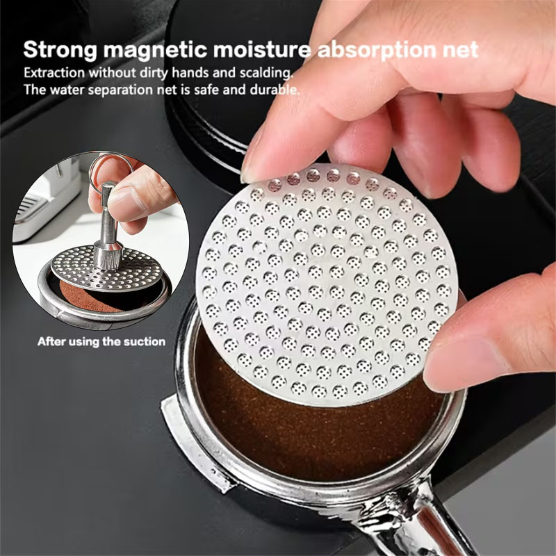 Espresso Tamper Set - 51/53/58mm Espresso Puck Screen with Magnet