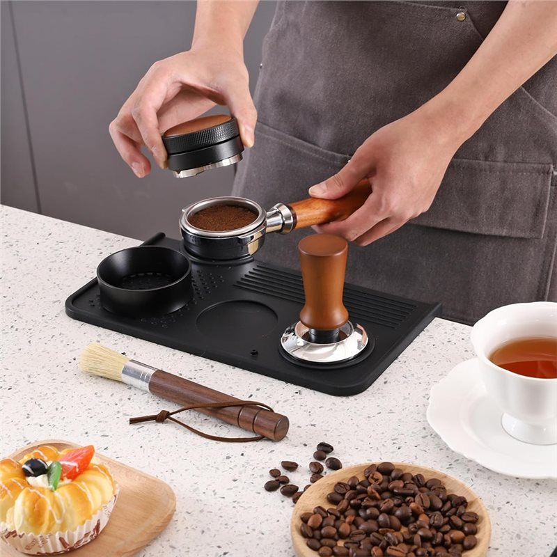 B17B Espresso Tamping Mat And  - Espresso Tamper Set ulasan dan harga