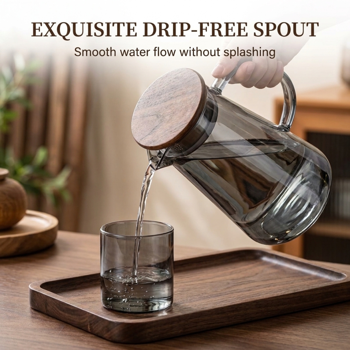 Heat Resistant Glass Pitcher w - Bean Hopper Lid ulasan dan harga