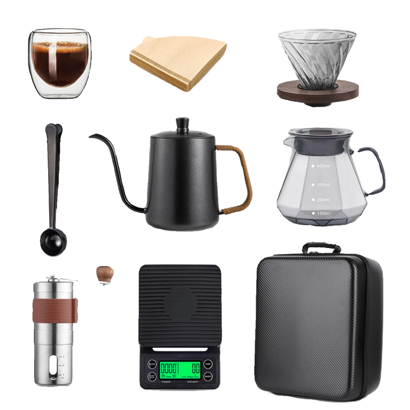 Hand brewed coffee set Outdoor - Coffee Equipment Gift Set ulasan dan harga