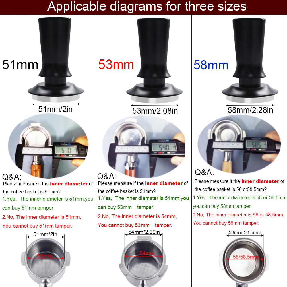 51/53/58mm Espresso Tamper, 5P - Espresso Tamper Set ulasan dan harga