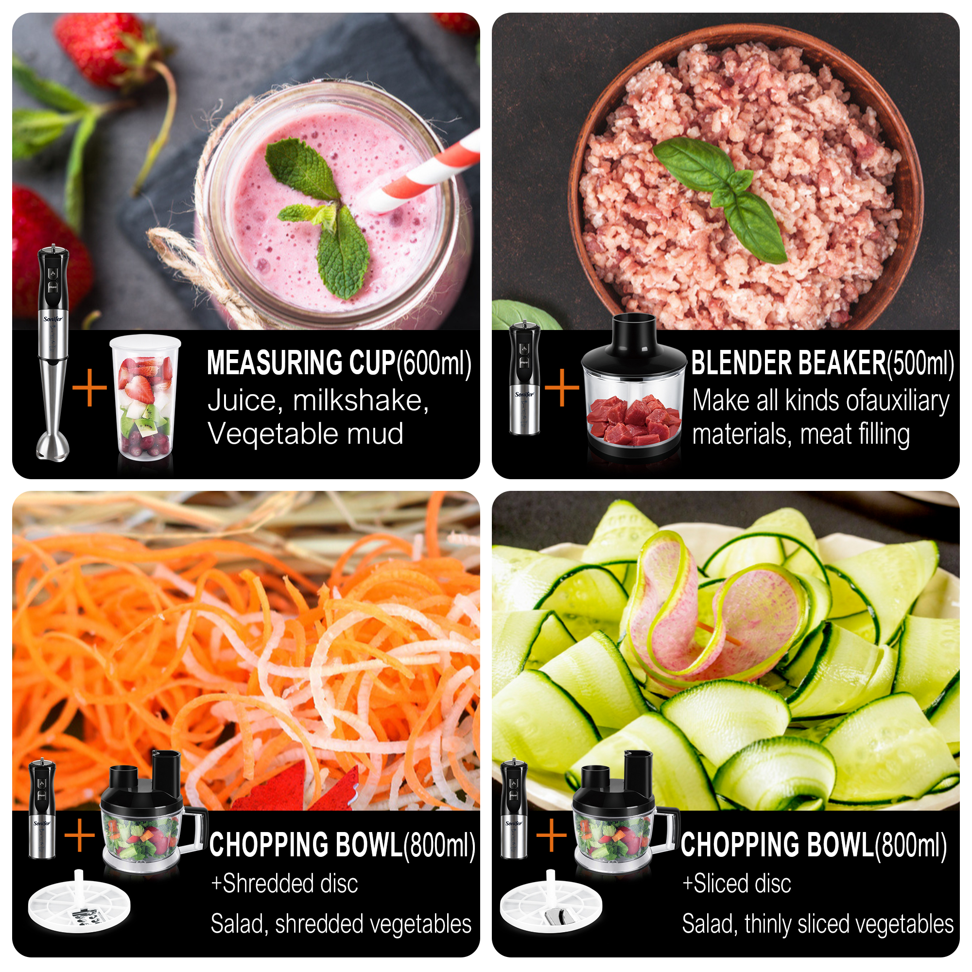 10 in 1 Food Processor 800 W S - Bean Hopper Lid ulasan dan harga