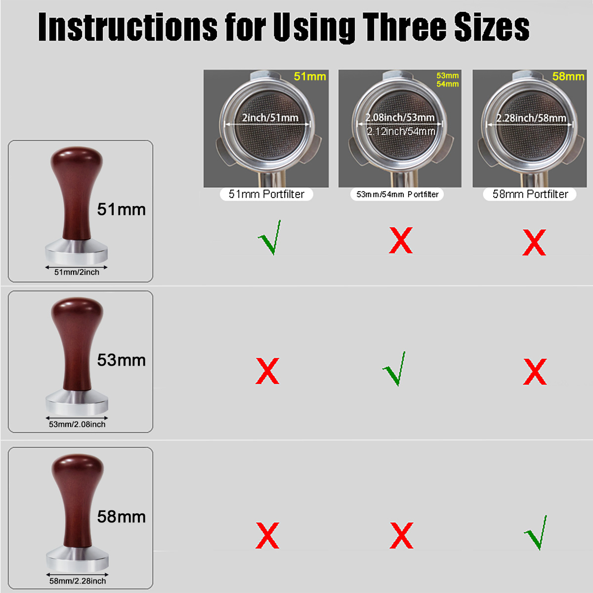 51mm 53mm 58mm Espresso Tamper - Espresso Tamper Set ulasan dan harga