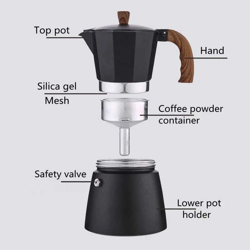 JUSTINLAU Coffee Moka Pot 150m - Coffee Equipment Wdt ulasan dan harga