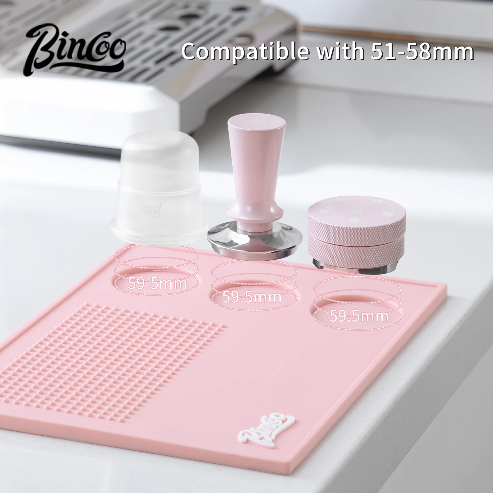 Bincoo Pink Espresso 51mm-58mm - Espresso Tamper Set ulasan dan harga