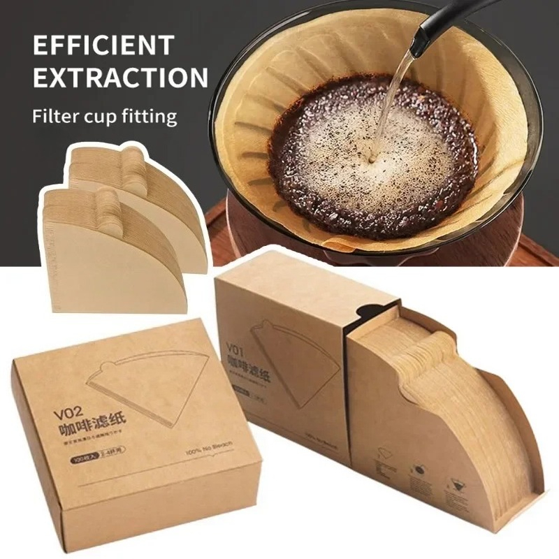 Wood Pulp 02 Cone Filter Pour  - Coffee Equipment Cleaner ulasan dan harga